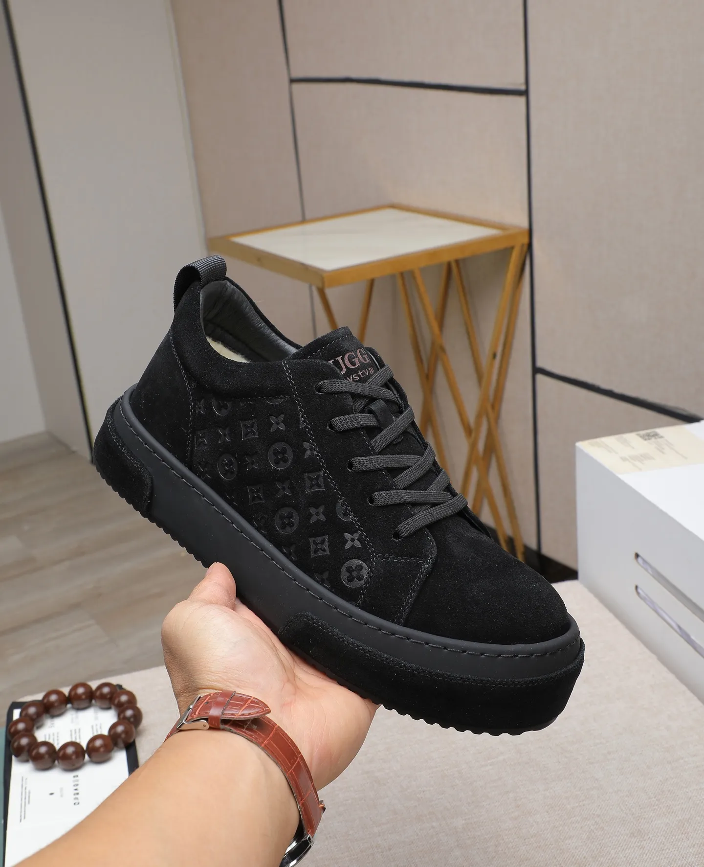 Men's shoes 💰620 IUGGI new retro presbyopia men's shoes, casual and versatile, full of high-end sense, fashionable, luxury and personalized style, joint model, retro presbyopia factor, full of handsome style, first layer suede cowhide, lining wool, rubber outsole, light and non-slip size: 39-44